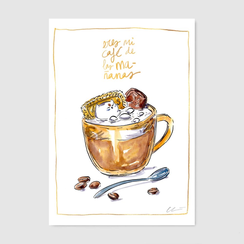 Ilustración: Eres mi café de las mañanas