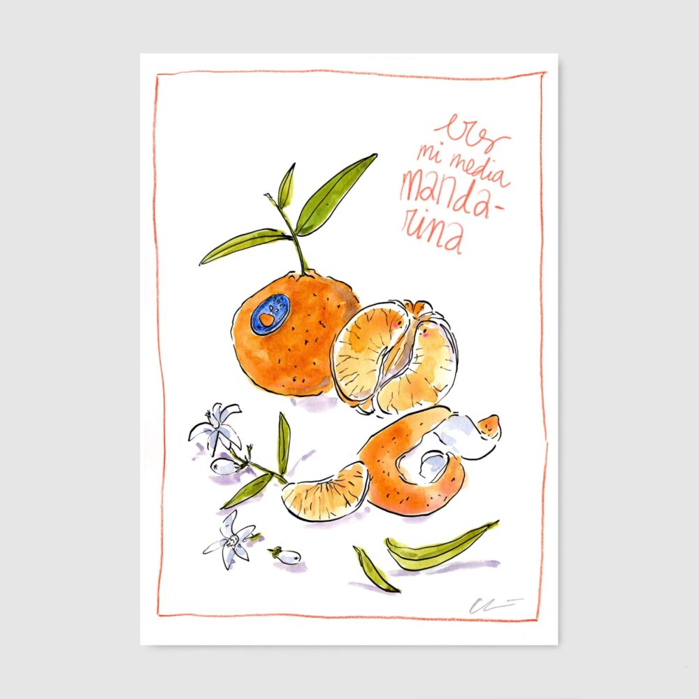Ilustración: Eres mi media mandarina