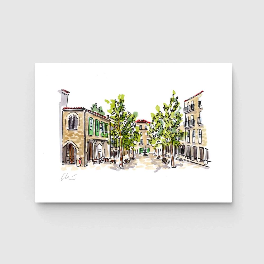 Ilustración de la Iglesia de la Plaza de la Verdura