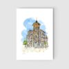 Acuarela Hotel Miño de Ourense en Acuarela pintada a mano